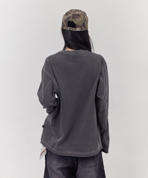 TONY LAWRENCE（トニーローレンス）の「ピグメントデビルロングスリーブチャコール（Tシャツ/カットソー・レディース・その他・1/2）」の3枚目の写真