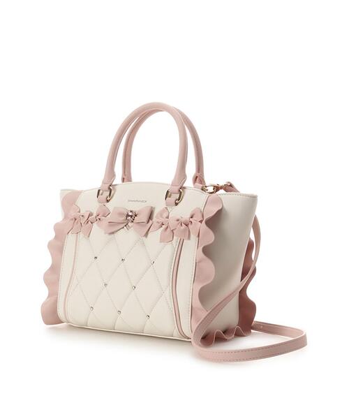 SAMANTHAVEGA（サマンサベガ）の「ハニーフラッター（小）（ハンドバッグ・レディース・ピンク/ライトブルー/ブラック・FREE）」の4枚目の写真