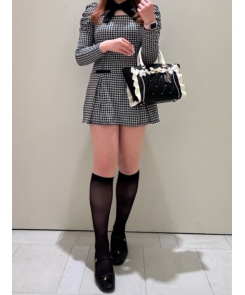 SAMANTHAVEGA(サマンサベガ)の「ハニーフラッター(小)(ハンドバッグ・レディース・ピンク/ライトブルー/ブラック・FREE)」の6枚目の写真