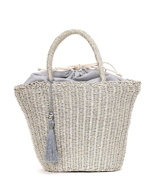 COOCO(クーコ)の「タッセル付メタリックフィルムカゴバッグ(かごバッグ・レディース・ゴールド/シルバー/ブロンズ・FREE)」の4枚目の写真