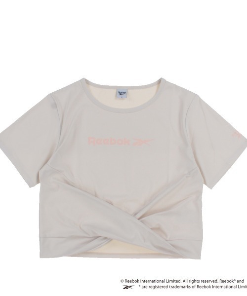 Reebok（リーボック）の「【別注】リーボック  REEBOK WRAP TEE 限定コラボ（Tシャツ/カットソー・レディース・アイボリー/チャコールグレー/ピンク・M/L）」の2枚目の写真