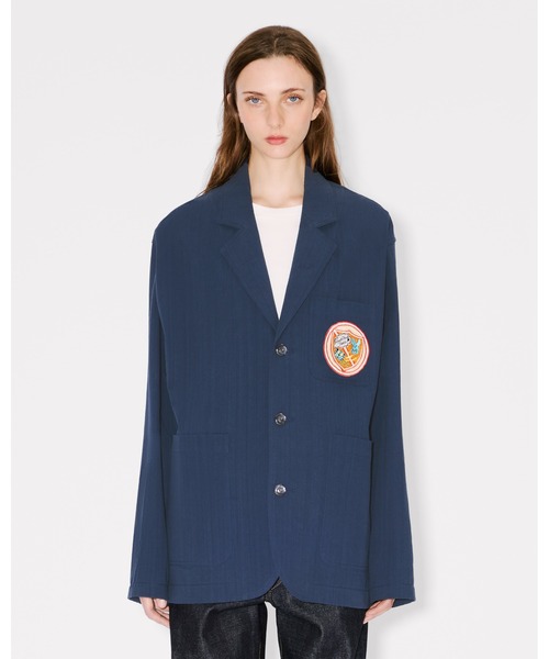 KENZO(ケンゾー)の「'KENZO Badges' ワークウエア ジャケット イン コットン(テーラードジャケット・レディース・ブルー系その他4・SMALL)」の2枚目の写真