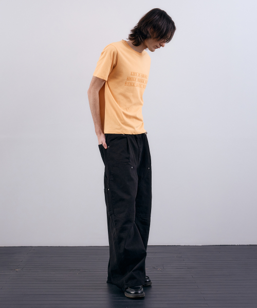 NUAKLE(ヌアクル)の「(m) ユニットグラフィックスリムT_ウォームイエロー(Tシャツ/カットソー・メンズ・その他・1/2)」の4枚目の写真