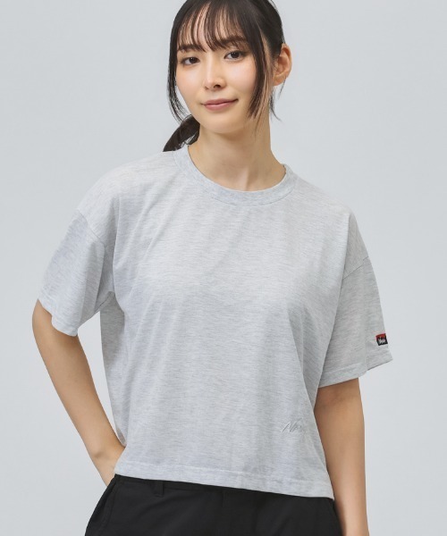 NANGA（ナンガ）の「【別注】ナンガ NANGA NANGA Logo Tee - Women 限定コラボ（Tシャツ/カットソー・レディース・ピンク/ホワイト/グレー・S/M/L）」の3枚目の写真