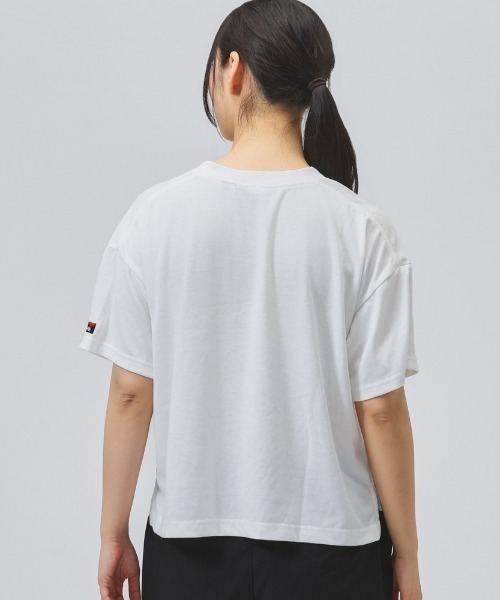 NANGA（ナンガ）の「【別注】ナンガ NANGA NANGA Logo Tee - Women 限定コラボ（Tシャツ/カットソー・レディース・ピンク/ホワイト/グレー・S/M/L）」の5枚目の写真