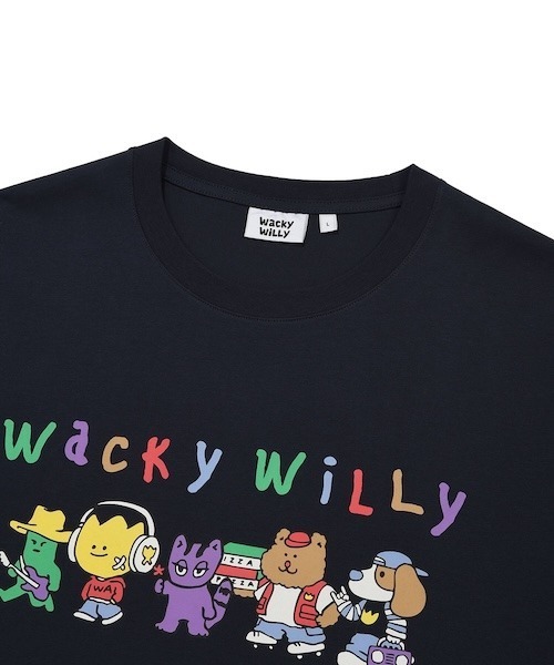 Wacky WiLLy(ワッキーウィリー)の「KIKY FRIENDS GRAPHIC SHORT SLEEVE T-SHIRT(Tシャツ/カットソー・メンズ・イエロー/ネイビー/ホワイト・LARGE/MEDIUM/SMALL)」の8枚目の写真