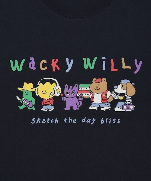 Wacky WiLLy(ワッキーウィリー)の「KIKY FRIENDS GRAPHIC SHORT SLEEVE T-SHIRT(Tシャツ/カットソー・メンズ・イエロー/ネイビー/ホワイト・LARGE/MEDIUM/SMALL)」の7枚目の写真