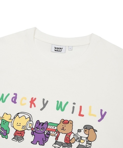 Wacky WiLLy(ワッキーウィリー)の「KIKY FRIENDS GRAPHIC SHORT SLEEVE T-SHIRT(Tシャツ/カットソー・メンズ・イエロー/ネイビー/ホワイト・LARGE/MEDIUM/SMALL)」の13枚目の写真