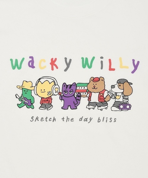 Wacky WiLLy(ワッキーウィリー)の「KIKY FRIENDS GRAPHIC SHORT SLEEVE T-SHIRT(Tシャツ/カットソー・メンズ・イエロー/ネイビー/ホワイト・LARGE/MEDIUM/SMALL)」の12枚目の写真