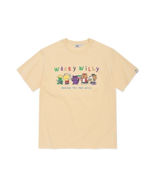 Wacky WiLLy(ワッキーウィリー)の「KIKY FRIENDS GRAPHIC SHORT SLEEVE T-SHIRT(Tシャツ/カットソー・メンズ・イエロー/ネイビー/ホワイト・LARGE/MEDIUM/SMALL)」の5枚目の写真
