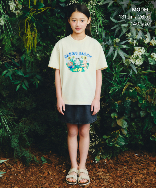 MUSINSA STANDARD KIDS（ムシンサスタンダードキッズ）の「[スロコースターコラボ] ブルームブルームTシャツ [レモンクリーム]（Tシャツ/カットソー・レディース・その他・130/140/150/160/120）」の2枚目の写真