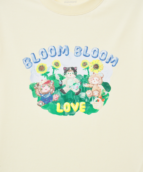 MUSINSA STANDARD KIDS（ムシンサスタンダードキッズ）の「[スロコースターコラボ] ブルームブルームTシャツ [レモンクリーム]（Tシャツ/カットソー・レディース・その他・130/140/150/160/120）」の7枚目の写真