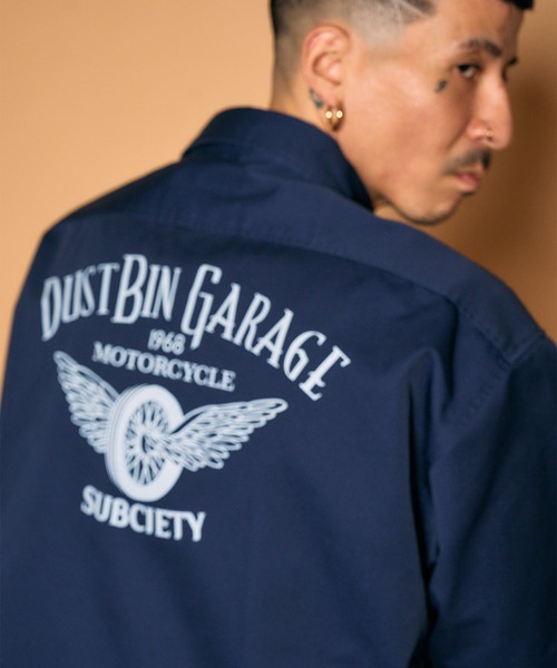 Subciety(サブサエティ)の「Work shirt(シャツ/ブラウス・メンズ・ネイビー/ベージュ/ブラック・MEDIUM/SMALL/X-LARGE/LARGE)」の1枚目の写真