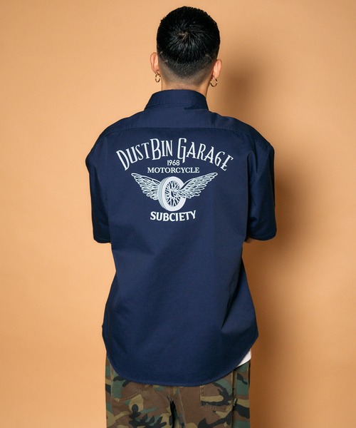 Subciety(サブサエティ)の「Work shirt(シャツ/ブラウス・メンズ・ネイビー/ベージュ/ブラック・MEDIUM/SMALL/X-LARGE/LARGE)」の11枚目の写真