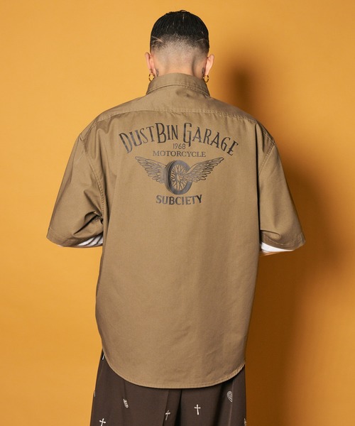 Subciety(サブサエティ)の「Work shirt(シャツ/ブラウス・メンズ・ネイビー/ベージュ/ブラック・MEDIUM/SMALL/X-LARGE/LARGE)」の7枚目の写真