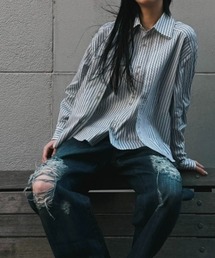 GEN_DAI（ゲンダイ）の「GEN_DAI/ゲンダイ/DOUBLE BUTTON STRIPE SHIRT（シャツ/ブラウス）」