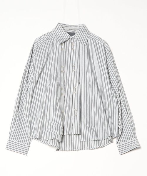 GEN_DAI(ゲンダイ)の「GEN_DAI/ゲンダイ/DOUBLE BUTTON STRIPE SHIRT(シャツ/ブラウス・メンズ・ホワイト・1/2/0)」の5枚目の写真