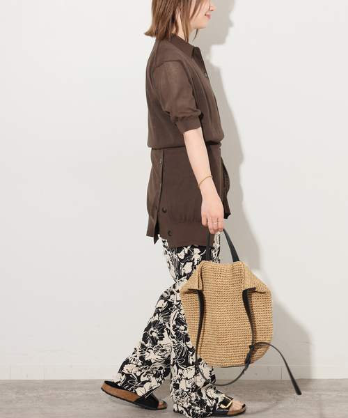 JOURNAL STANDARD relume(ジャーナルスタンダード レリューム)の「シアーニットポロシャツ(ニット/セーター・レディース・ブラック/ピンク/ブラウン・FREE)」の11枚目の写真