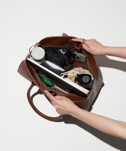 CIAOPANIC TYPY(チャオパニックティピー)の「【yomo企画】ハラコポーチ付きボストンBAG(トートバッグ・レディース・キャメル/ダークブラウン・ONE SIZE)」の3枚目の写真