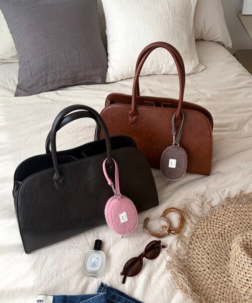 CIAOPANIC TYPY(チャオパニックティピー)の「【yomo企画】ハラコポーチ付きボストンBAG(トートバッグ・レディース・キャメル/ダークブラウン・ONE SIZE)」の5枚目の写真