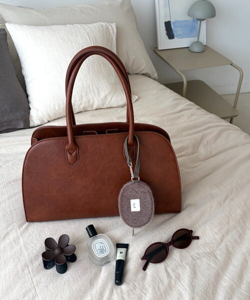 CIAOPANIC TYPY(チャオパニックティピー)の「【yomo企画】ハラコポーチ付きボストンBAG(トートバッグ・レディース・キャメル/ダークブラウン・ONE SIZE)」の7枚目の写真
