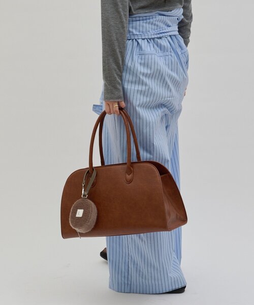 CIAOPANIC TYPY(チャオパニックティピー)の「【yomo企画】ハラコポーチ付きボストンBAG(トートバッグ・レディース・キャメル/ダークブラウン・ONE SIZE)」の15枚目の写真