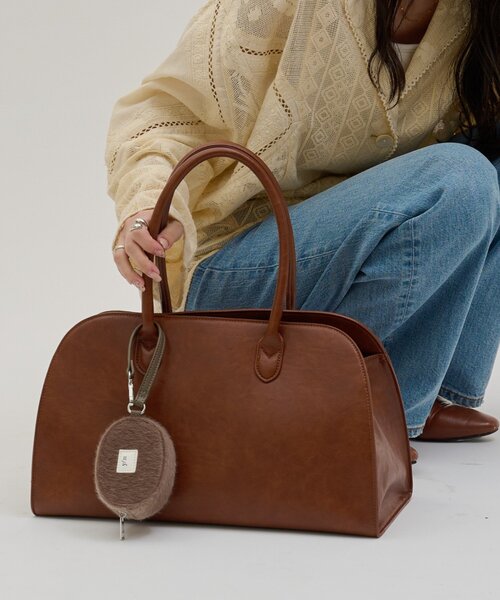 CIAOPANIC TYPY(チャオパニックティピー)の「【yomo企画】ハラコポーチ付きボストンBAG(トートバッグ・レディース・キャメル/ダークブラウン・ONE SIZE)」の16枚目の写真