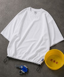 【CHIKABA SAUNA CLUB】 高密度編み 度詰め天竺 ドローコード内蔵 ピスネーム入り半袖Tシャツ