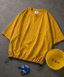 ZIP FIVE（ジップファイブ）の「【CHIKABA SAUNA CLUB】 高密度編み 度詰め天竺 ドローコード内蔵 ピスネーム入り半袖Tシャツ（Tシャツ/カットソー）」