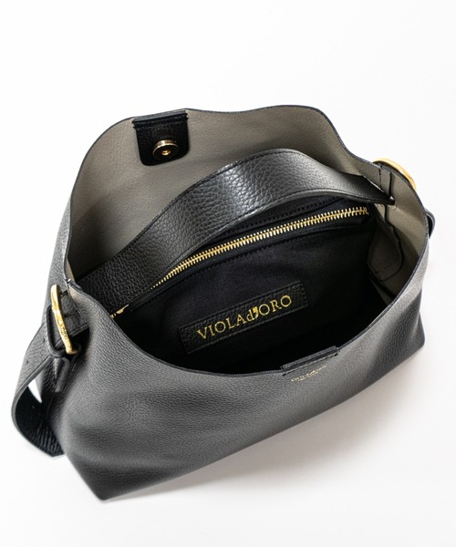 VIOLAd'ORO(ヴィオラドーロ)の「【VIOLAd'ORO/ヴィオラドーロ】イタリアンWフェイスレザー サイドベルト トートバッグ TRERO M(トートバッグ・レディース・モカ/ベージュ/ブラック/ライトブラウン・FREE)」の16枚目の写真
