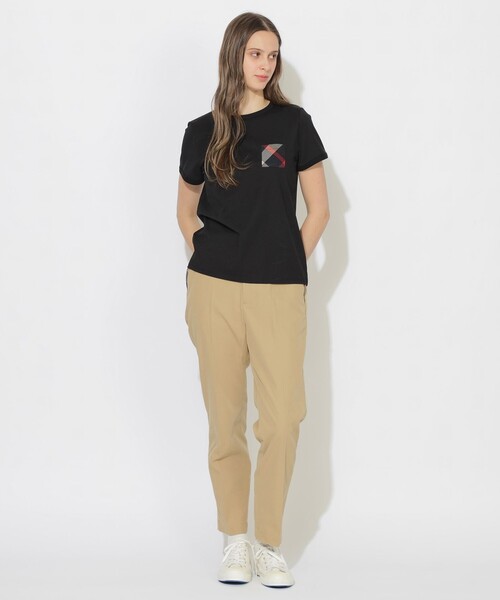 CB CRESTBRIDGE(シービークレストブリッジ)の「【Quiet Check シリーズ】トリムチノボトム(チノパンツ・レディース・ベージュ系その他5/ブラック・0)」の4枚目の写真