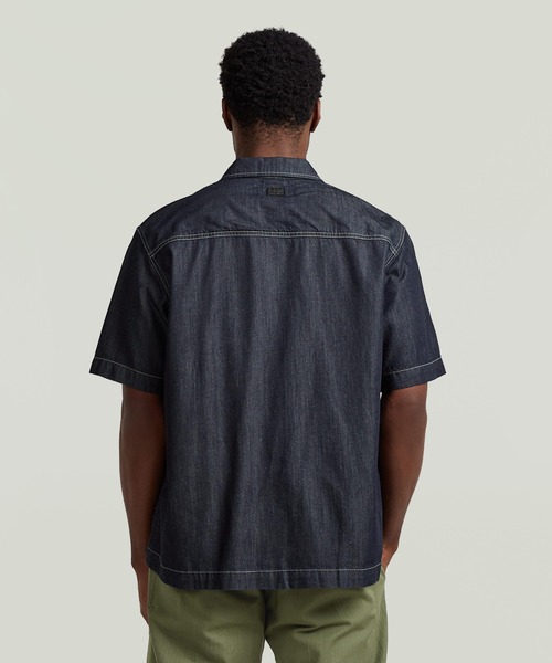 G-STAR（ジースター）の「Bowling 2Pocket Lightweight Regular Shirt/ライトウェイト2ポケットボーリングレギュラーシャツ（シャツ/ブラウス・メンズ・ダークインディゴブルー・X-LARGE/X-SMALL/LARGE/MEDIUM/SMALL）」の2枚目の写真