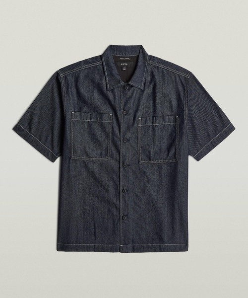 G-STAR（ジースター）の「Bowling 2Pocket Lightweight Regular Shirt/ライトウェイト2ポケットボーリングレギュラーシャツ（シャツ/ブラウス・メンズ・ダークインディゴブルー・X-LARGE/X-SMALL/LARGE/MEDIUM/SMALL）」の6枚目の写真