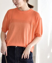 シアー」に該当するトップス（オレンジ/橙色系）ファッション通販