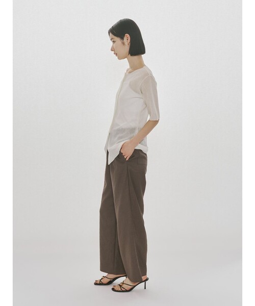MIDIUMISOLID（ミディウミソリッド）の「MIDIUMISOLID for Ladies ストレートイージーパンツ（その他パンツ・レディース・ベージュ/ブラック/ブラウン/オフホワイト・FREE）」の14枚目の写真