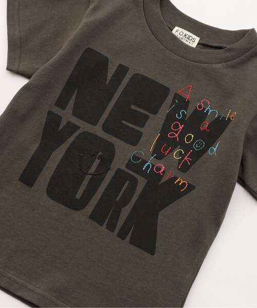 F.O.KIDS(エフオーキッズ)の「ロゴ×ステッチワーク半袖Tシャツ(Tシャツ/カットソー・キッズ・ピンク/チャコール/オフホワイト・150/140/130/120/110/100/90/80)」の11枚目の写真