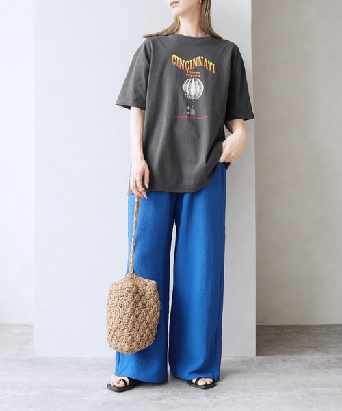reca（レカ）の「ヴィンテージ気球プリントロゴTシャツ（Tシャツ/カットソー・レディース・オレンジ/チャコールグレー/グレイッシュベージュ・M）」の10枚目の写真