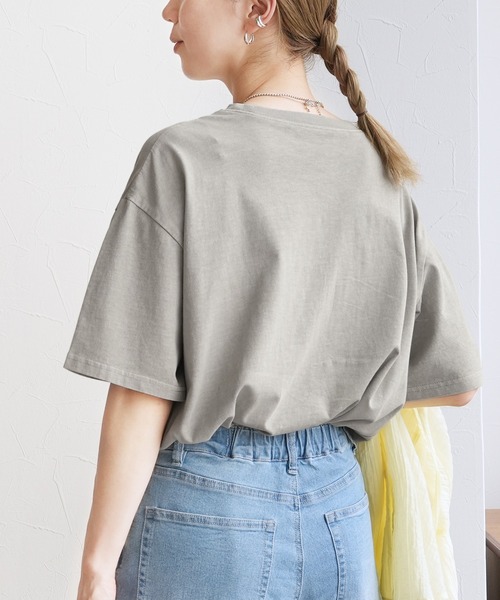 reca（レカ）の「ヴィンテージ気球プリントロゴTシャツ（Tシャツ/カットソー・レディース・オレンジ/チャコールグレー/グレイッシュベージュ・M）」の5枚目の写真