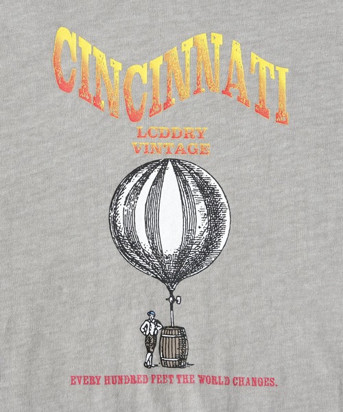 reca（レカ）の「ヴィンテージ気球プリントロゴTシャツ（Tシャツ/カットソー・レディース・オレンジ/チャコールグレー/グレイッシュベージュ・M）」の22枚目の写真