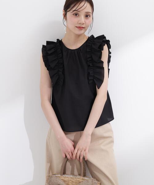 PROPORTION BODY DRESSING(プロポーションボディドレッシング)の「ボリュームラッフルブラウス / 1216110502(シャツ/ブラウス・レディース・ブラック/ホワイト系その他/イエロー・FREE)」の2枚目の写真