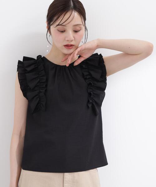 PROPORTION BODY DRESSING(プロポーションボディドレッシング)の「ボリュームラッフルブラウス / 1216110502(シャツ/ブラウス・レディース・ブラック/ホワイト系その他/イエロー・FREE)」の7枚目の写真