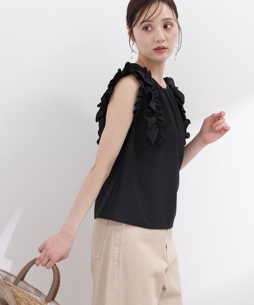 PROPORTION BODY DRESSING(プロポーションボディドレッシング)の「ボリュームラッフルブラウス / 1216110502(シャツ/ブラウス・レディース・ブラック/ホワイト系その他/イエロー・FREE)」の11枚目の写真