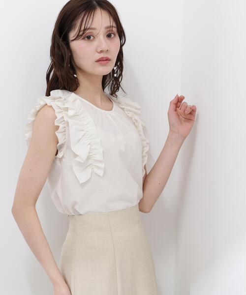 PROPORTION BODY DRESSING(プロポーションボディドレッシング)の「ボリュームラッフルブラウス / 1216110502(シャツ/ブラウス・レディース・ブラック/ホワイト系その他/イエロー・FREE)」の14枚目の写真