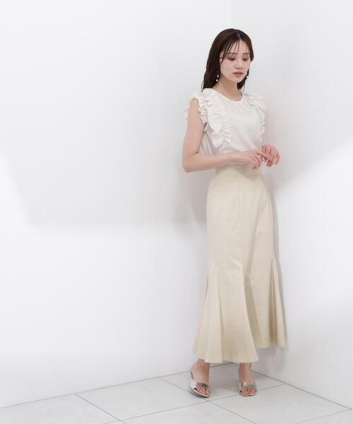 PROPORTION BODY DRESSING(プロポーションボディドレッシング)の「ボリュームラッフルブラウス / 1216110502(シャツ/ブラウス・レディース・ブラック/ホワイト系その他/イエロー・FREE)」の15枚目の写真