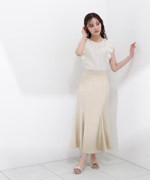 PROPORTION BODY DRESSING(プロポーションボディドレッシング)の「ボリュームラッフルブラウス / 1216110502(シャツ/ブラウス・レディース・ブラック/ホワイト系その他/イエロー・FREE)」の16枚目の写真