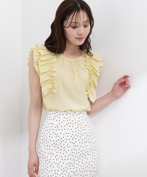 PROPORTION BODY DRESSING(プロポーションボディドレッシング)の「ボリュームラッフルブラウス / 1216110502(シャツ/ブラウス・レディース・ブラック/ホワイト系その他/イエロー・FREE)」の21枚目の写真