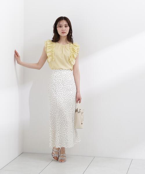 PROPORTION BODY DRESSING(プロポーションボディドレッシング)の「ボリュームラッフルブラウス / 1216110502(シャツ/ブラウス・レディース・ブラック/ホワイト系その他/イエロー・FREE)」の22枚目の写真