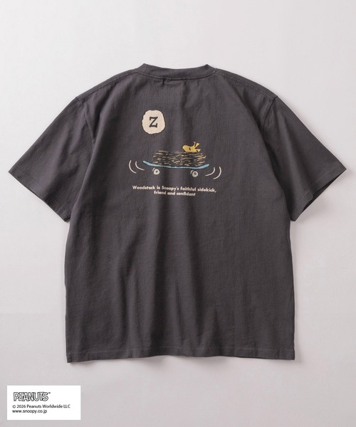 PEANUTS（ピーナッツ）の「【75】【PEANUTS/ピーナッツ】×【NUTMEG/ナツメグ】ダブルネーム スヌーピー スケボー＆バスケットボール グラフィック クルーネックTシャツ（Tシャツ/カットソー・メンズ・ブラック系1/ネイビー系1/グレー系1/ライトグレー系/ライトグレー系1/ブラック系/ホワイト系1/ホワイト系/ネイビー系/グレー系・XL/L/M）」の12枚目の写真