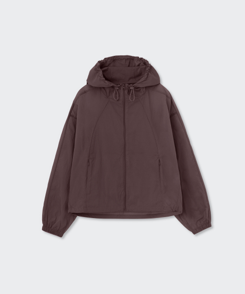 MUSINSA STANDARD WOMAN（ムシンサスタンダードウーマン）の「ウィメンズシアーフードパーカージャケット[スモークピンク]（ナイロンジャケット・レディース・その他・SMALL/MEDIUM/LARGE）」の3枚目の写真