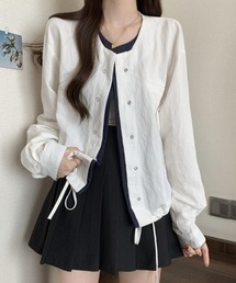 ＆soiree（アンドソワレ）の「レイヤードドローコード付きカーディガン（カーディガン/ボレロ）」